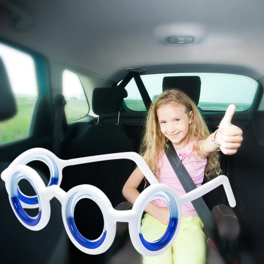 Anti Vertigo Glasses Without Lens Motion Sickness Glasses Detachable Lightweight Supplies for Old Adults Children Outdoor Travel